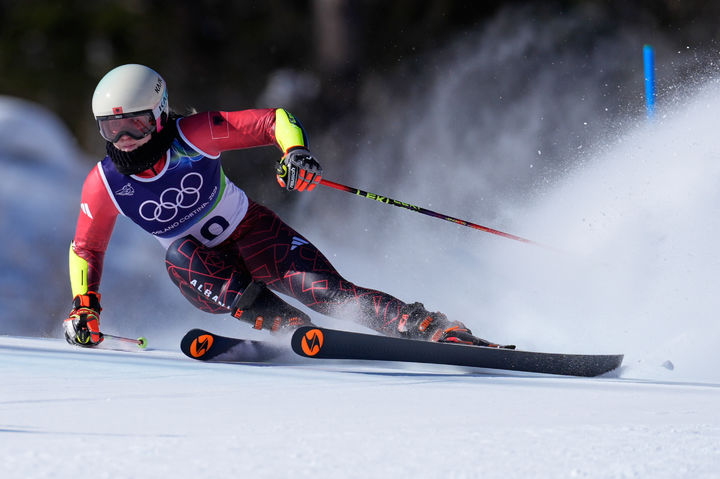 [코르티나담페초=AP/뉴시스]알바니아 알파인스키 국가대표 라라 콜투리. 2026.02.15.