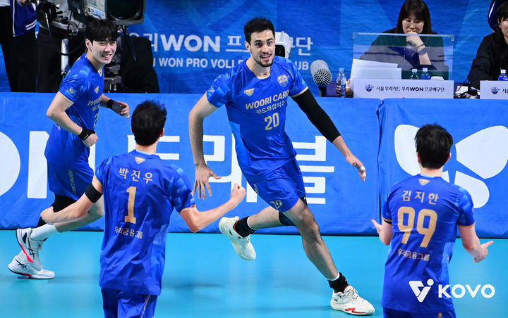[서울=뉴시스] 남자 프로배구 우리카드. (사진=KOVO 제공). 2026.02.15. *재판매 및 DB 금지