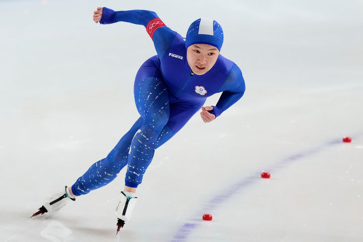 [밀라노=AP/뉴시스] 2026 밀라노·동계올림픽 스피드스케이팅 여자 500m에 출전한 대만의 천잉주. 2026.02.15.