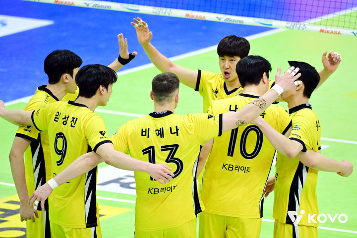 [서울=뉴시스] 남자 프로배구 KB손해보험. (사진=KOVO 제공). 2026.02.16. *재판매 및 DB 금지