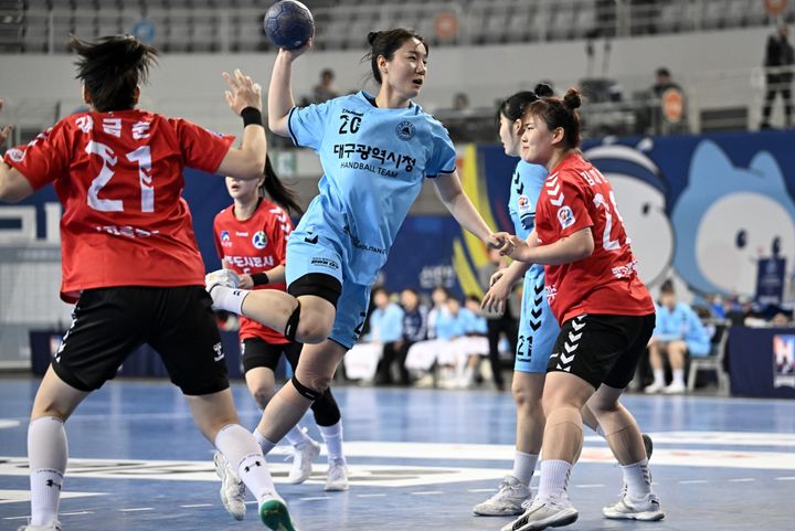 [서울=뉴시스] 여자 핸드볼 대구광역시청의 김예진. (사진=한국핸드볼협회 제공) 2026.02.16. photo@newsis.com *재판매 및 DB 금지