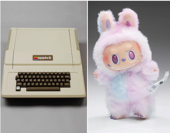 1977년 출시된 애플Ⅱ(왼쪽)와 캐릭터 인형 ‘라부부’.ⓒ Victoria and Albert Museum *재판매 및 DB 금지