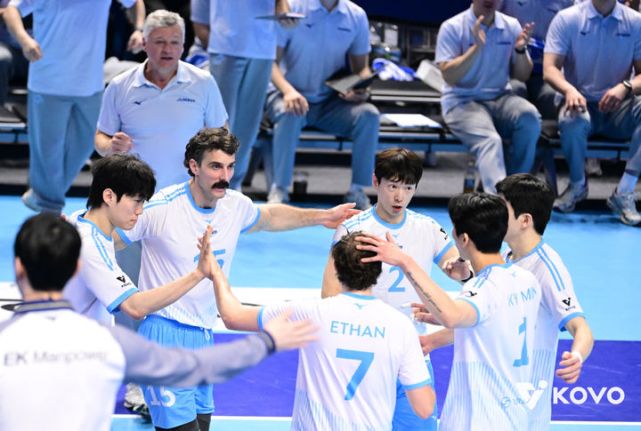 [서울=뉴시스] 남자 프로배구 대한항공. (사진=KOVO 제공). 2026.02.18. *재판매 및 DB 금지