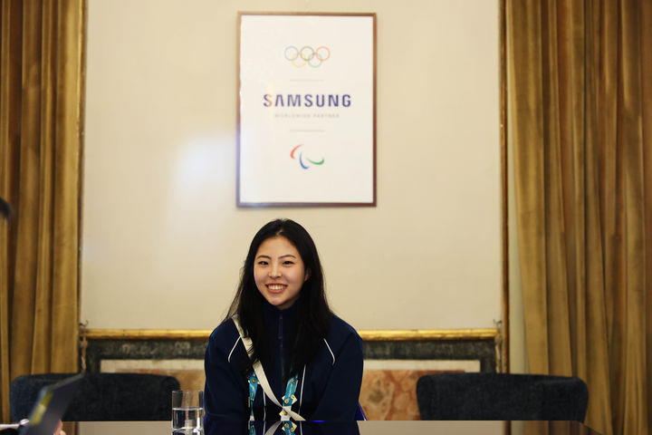 [서울=뉴시스] 스피드스케이팅 이나현 인터뷰. (사진=삼성전자 제공). 2026.02.16. *재판매 및 DB 금지