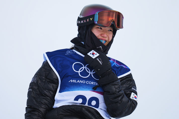 [리비뇨=AP/뉴시스]스노보드 유승은, 슬로프스타일 메달 실패. 2026.02.18.