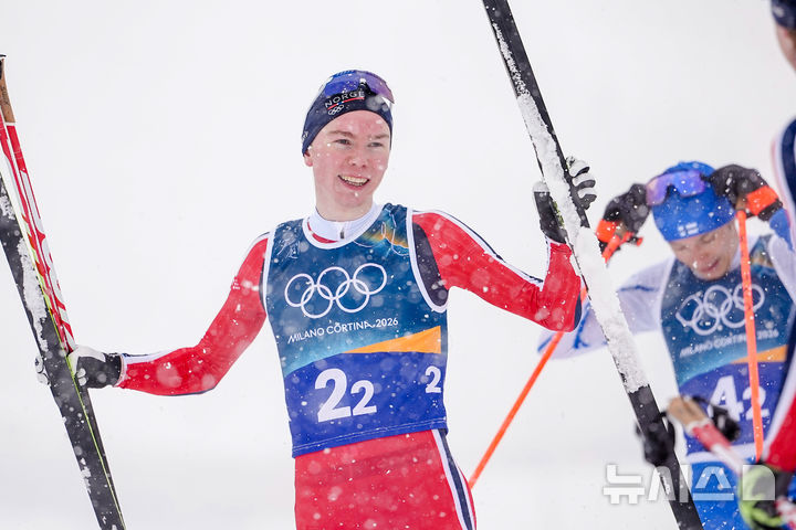 [테세로=AP/뉴시스] 노르웨이의 옌스 루라스 오프테브로. 2026.02.19.