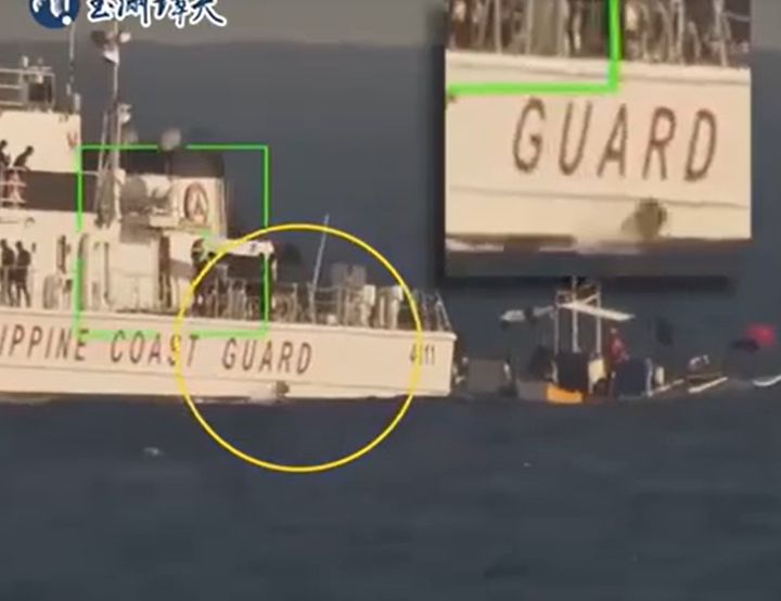 中매체, 필리핀 측 스프래틀리에 미확인 물체 투척 주장