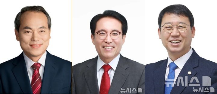 [시흥=뉴시스]6.3 지방선거 시흥시장 후보군. 사진 왼쪽부터 김윤식, 정필재(이상 국민의힘), 박춘호 조국혁신당 출마예정자.(사진=뉴시스DB)photo@newsis.com
