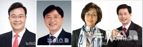 [의왕=뉴시스]6.3 지방선거 의왕시장 국민의힘 후보군. 사진 왼쪽부터 김성제, 김영기, 김진숙, 김상호(사진=뉴시스DB)photo@newsis.com
