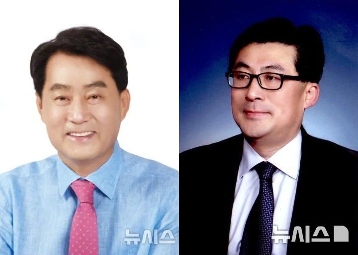 [군포=뉴시스]6.3 지방선거 군포시장 국민의힘 후보군. 사진 왼쪽부터 하은호, 강대신.(사진=뉴시스DB)photo@newsis.com