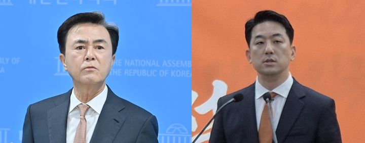 [홍성=뉴시스] 충남도지사 후보군, 왼쪽부터 국민의힘 김태흠·개혁신당 이은창.&nbsp; *재판매 및 DB 금지