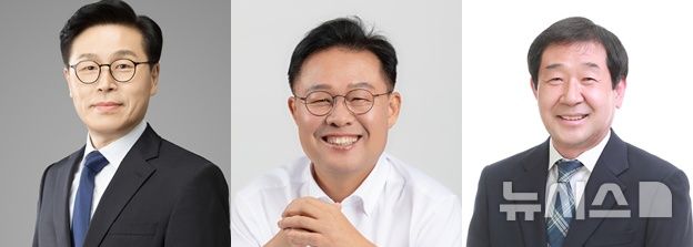 [증평=뉴시스] 충북 증평군수 선거 더불어민주당 후보군 (왼쪽부터) 김문종 전 청와대 비서관, 연종석 전 충북도의원, 이재영 증평군수. photo@newsis.com *재판매 및 DB 금지