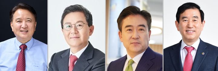 6.3 지방선거 국민의힘 충북지사 출마 예정자. (왼쪽부터) 김영환 충북지사, 윤갑근 전 충북도당위원장, 윤희근 전 경찰청장, 조길형 전 충주시장. (사진=뉴시스DB) *재판매 및 DB 금지
