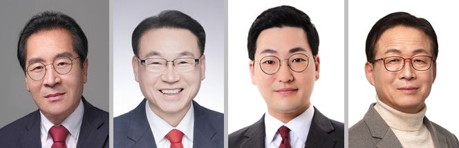 충주시장 선거 국민의힘 주자들. 왼쪽부터 김상규, 권혁중, 이동석, 정용근. *재판매 및 DB 금지