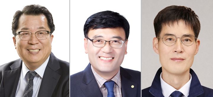 제천시장 선거 여권 주자들, 왼쪽부터 이상천, 전원표, 조국혁신당 김달성. *재판매 및 DB 금지