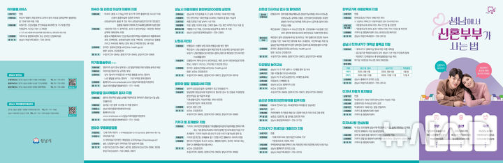 [성남=뉴시스]성남에서 신혼부부가 사는 법 안내 리플릿(사진=성남시 제공)2026.02.20.photo@newsis.com