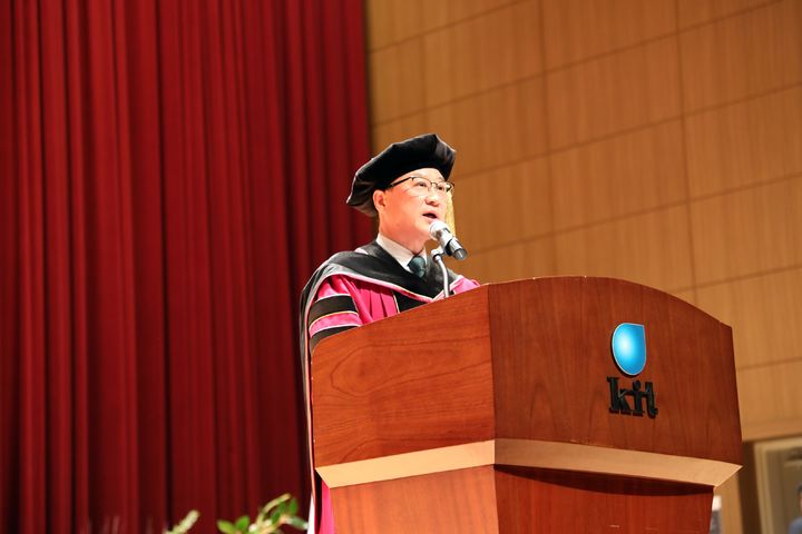 [구미=뉴시스] 김상호 총장이 인사말을 하고 있다. (사진=금오공대 제공) 2026.02.20 photo@newsis.com *재판매 및 DB 금지