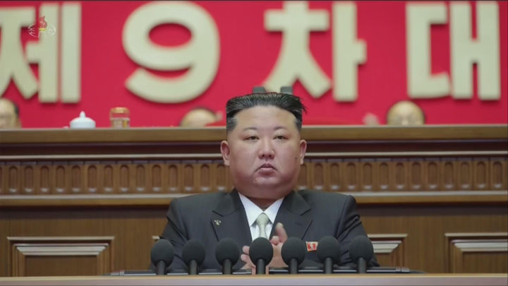 [서울=뉴시스] 북한 조선중앙TV는 김정은 국무위원장이 지난 19일 평양에서 열린 조선노동당 제9차 대회에 참석했다고 20일 보도했다. (사진=조선중앙TV 캡처) 2026.02.20. photo@newsis.com *재판매 및 DB 금지