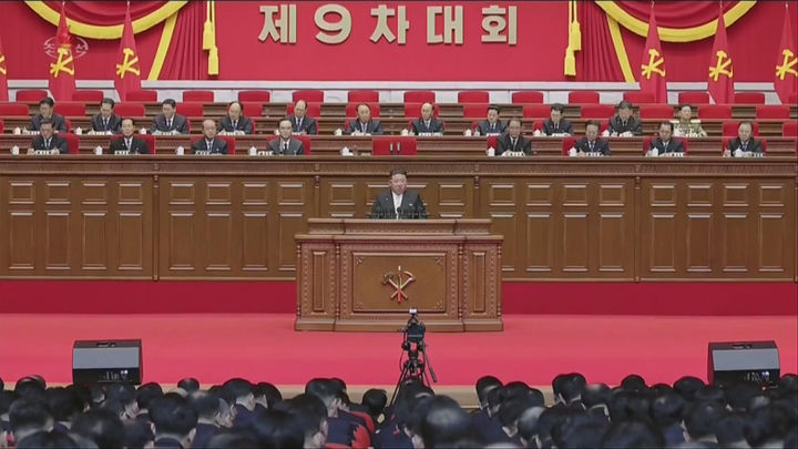 [서울=뉴시스] 북한 조선중앙TV는 김정은 국무위원장이 지난 19일 평양에서 열린 조선노동당 제9차 대회에 참석했다고 20일 보도했다. (사진=조선중앙TV 캡처) 2026.02.20. photo@newsis.com *재판매 및 DB 금지