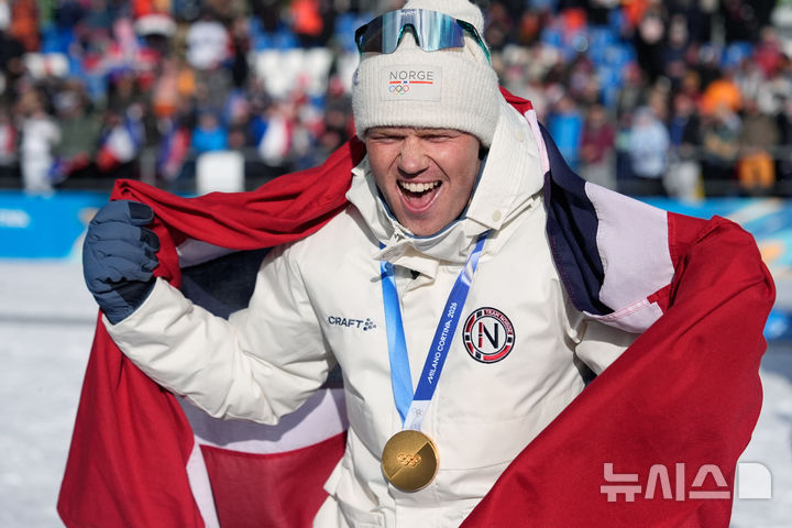 [안테르셀바=AP/뉴시스] 노르웨이의 요한네스 달레-셰브달. 2026.02.20.