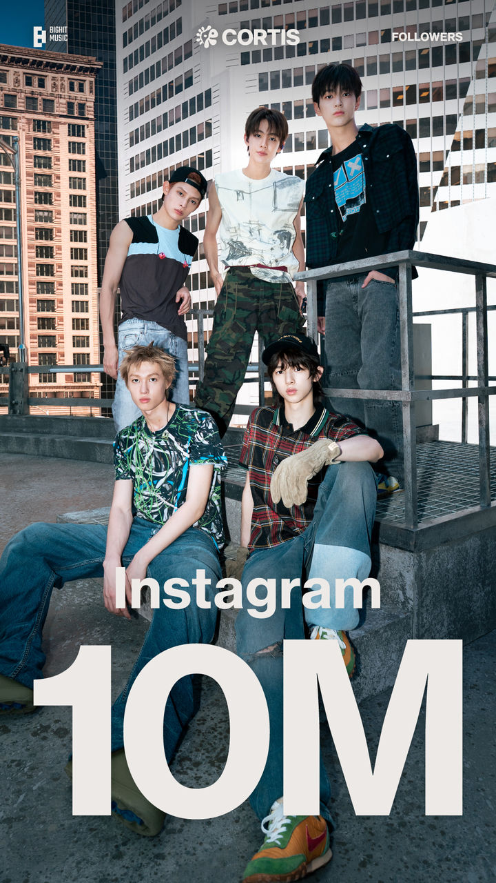 [서울=뉴시스] 코르티스 1000만 팔로워 축전. (사진 = 빅히트 뮤직 캡처) 2026.02.22. photo@newsis *재판매 및 DB 금지