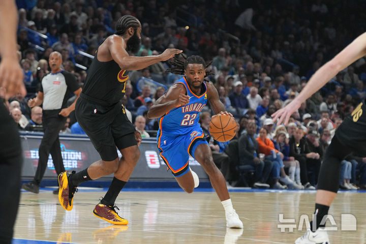 [오클라호마시티=AP/뉴시스] 미국프로농구(NBA) 오클라호마시티 선더의 카슨 월레스. 2026.02.22.