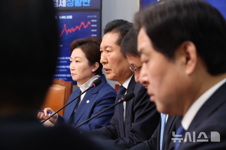 [서울=뉴시스] 조성봉 기자 = 정청래 더불어민주당 대표가 23일 오전 서울 여의도 국회에서 열린 최고위원회에서 발언을 하고 있다. 2026.02.23. suncho21@newsis.com