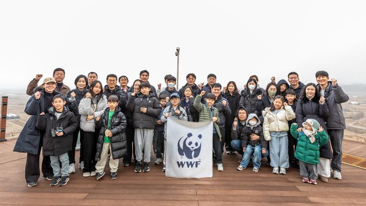 GS건설 가족들 DMZ 찾았다…철원 두루미 보전 활동