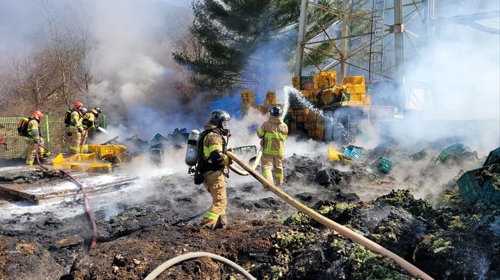 청도 공장 화재 (사진=청도소방서 제공) *재판매 및 DB 금지