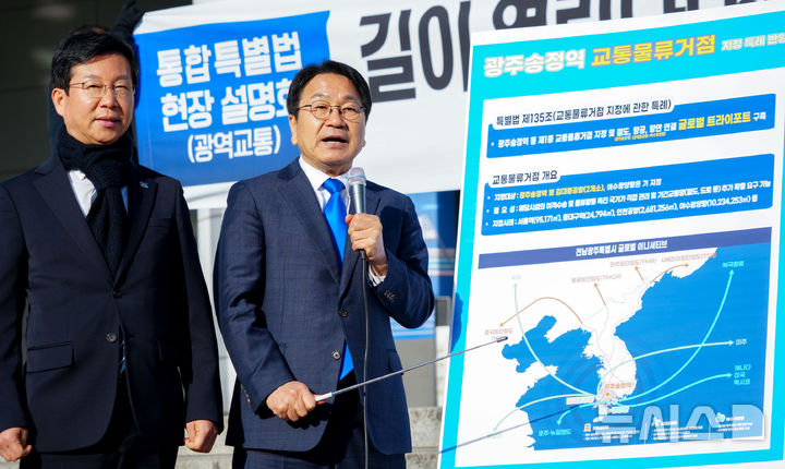 [광주=뉴시스] 광주시, 송정역 중심 광역교통체계 구축 구상계획 발표. (사진=광주시청 제공). photo@newsis.com *재판매 및 DB 금지