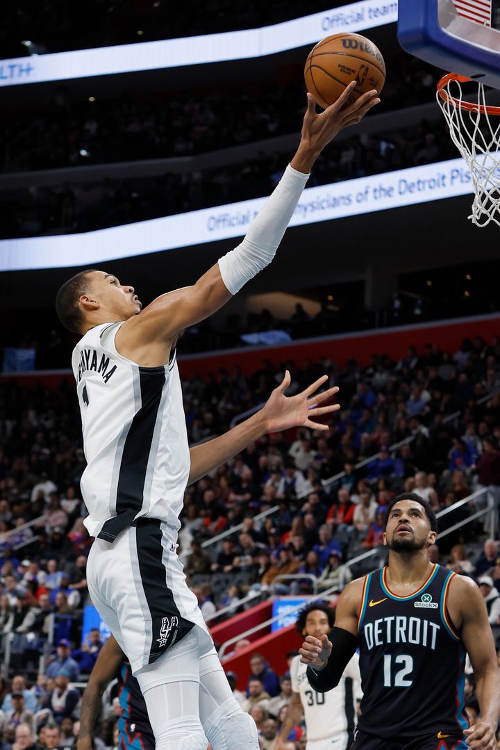 [디트로이트=AP/뉴시스] 미국프로농구(NBA) 샌안토니오 스퍼스의 빅토르 웸반야마. 2026.02.23.