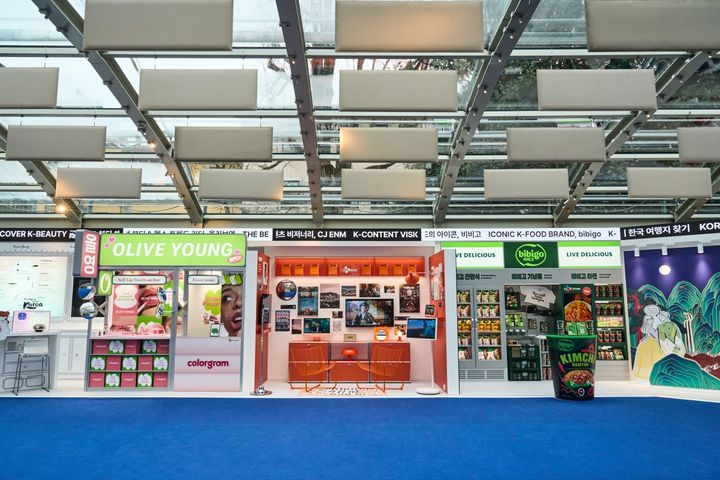 CJ가 밀라노 코리아하우스 홍보관에서 비비고, CJ ENM, 올리브영 브랜드를 통해 K-라이프스타일을 선보였다. (사진=CJ 제공) *재판매 및 DB 금지