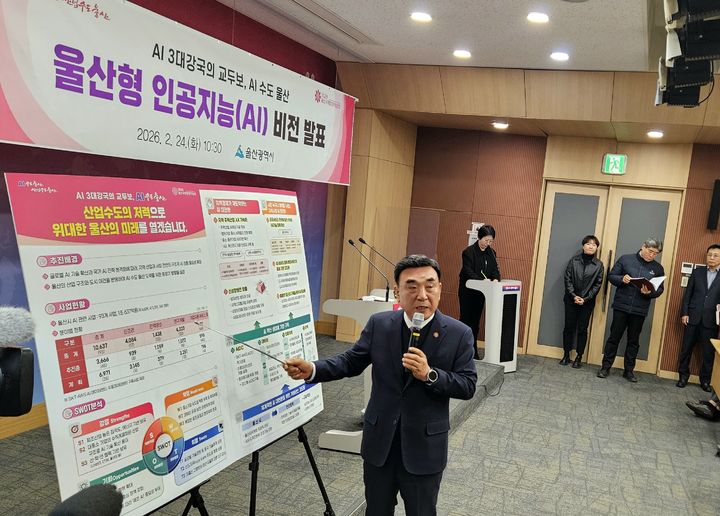[울산=뉴시스] 울산시는 지역 산업과 도시 전반을 인공지능(AI) 중심으로 재편하는 ‘울산형 인공지능 비전’을 수립해 적극 추진한다고 24일 밝혔다. (사진= 울산시 제공) 2026.02.24.photo@newsis.com *재판매 및 DB 금지