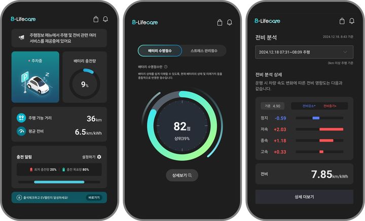 [서울=뉴시스] LG에너지솔루션의 배터리 상시 진단 서비스 'B라이프케어(B-lifecare)' 앱 이미지. (사진=LG에너지솔루션 제공) 2026.02.24 photo@newsis.com *재판매 및 DB 금지