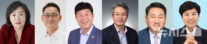 [고양=뉴시스] 왼쪽부터 국민의힘 곽미숙, 김완규, 김영식, 이동환, 오준환, 진보당 송영주.(사진=뉴시스 DB) photo@newsis.com