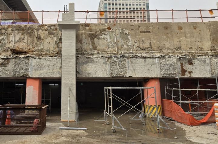 [뉴시스] 서울 광화문광장 '감사의 정원' 공사현장 사진. (사진=서울시 제공) *재판매 및 DB 금지