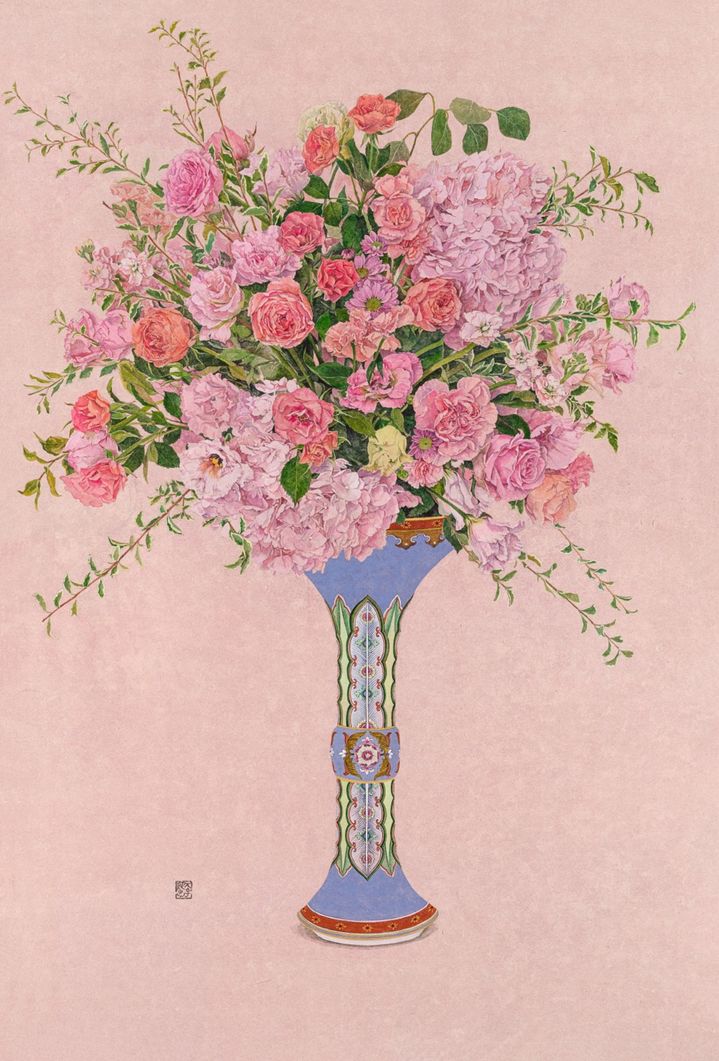 이정은 피어나는 약속, 100x67.5cm, 장지에 채색, 2025 *재판매 및 DB 금지