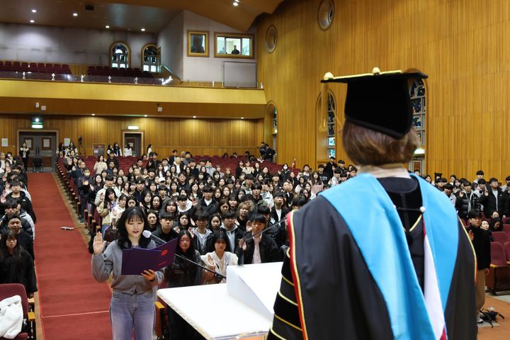 [창원=뉴시스]창신대학교, 2026학년도 입학식 개최. (사진=창신대 제공) 2026.02.26.photo@newsis.com *재판매 및 DB 금지