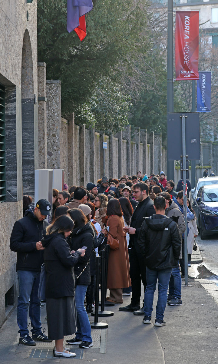 [서울=뉴시스] 코리아하우스에 입장하기 위해 줄을 선 방문객. (사진= 대한체육회 제공) *재판매 및 DB 금지