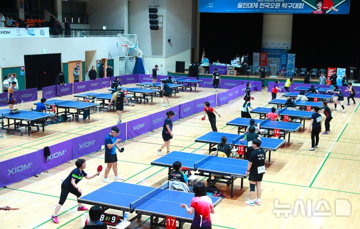[울진=뉴시스] = 지난해 열린 현정화와 함께하는 울진 대게 전국 오픈 탁구 대회. (사진=울진군 제공) 2026.02.26. photo@newsis.com