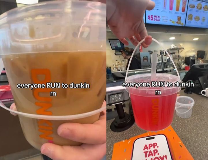 "양동이째 마신다"…美 '던킨' 1.4ℓ 한정판 커피 SNS 달궈