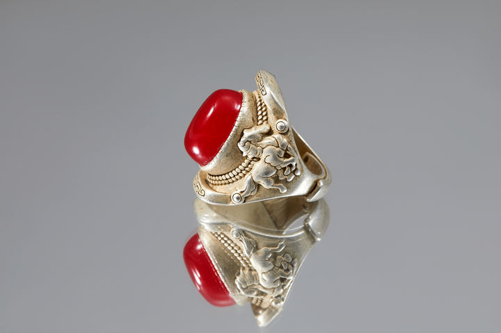 청 장기족문 말 반지 *재판매 및 DB 금지