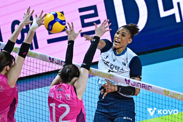 [서울=뉴시스]여자배구 GS칼텍스 실바. (사진=KOVO 제공)