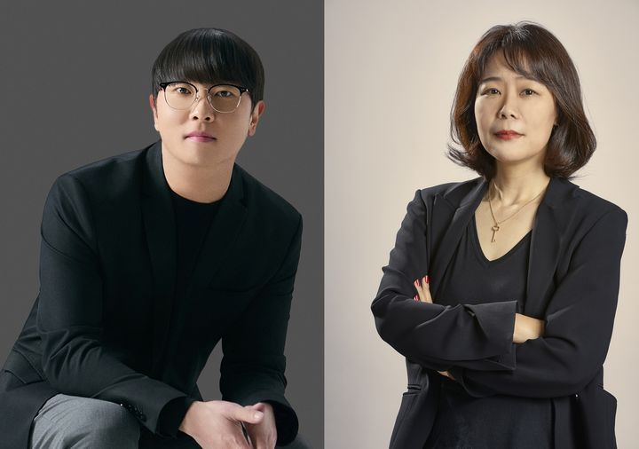 [서울=뉴시스] 카카오엔터테인먼트는 고정희 전 카카오뱅크 AI그룹장을 신임 공동대표로 내정하고, 장윤중(왼쪽)·고정희 공동대표 체제로 전환한다고 27일 밝혔다. (사진=카카오엔터테인먼트 제공) 2026.02.27. photo@newsis.com *재판매 및 DB 금지