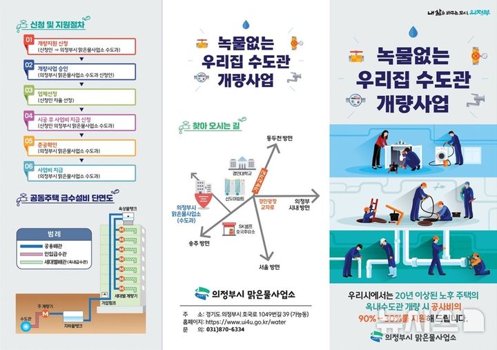 [의정부=뉴시스] 녹물 없는 우리 집 수도관 개량지원 사업. (사진=의정부시 제공) photo@newsis.com