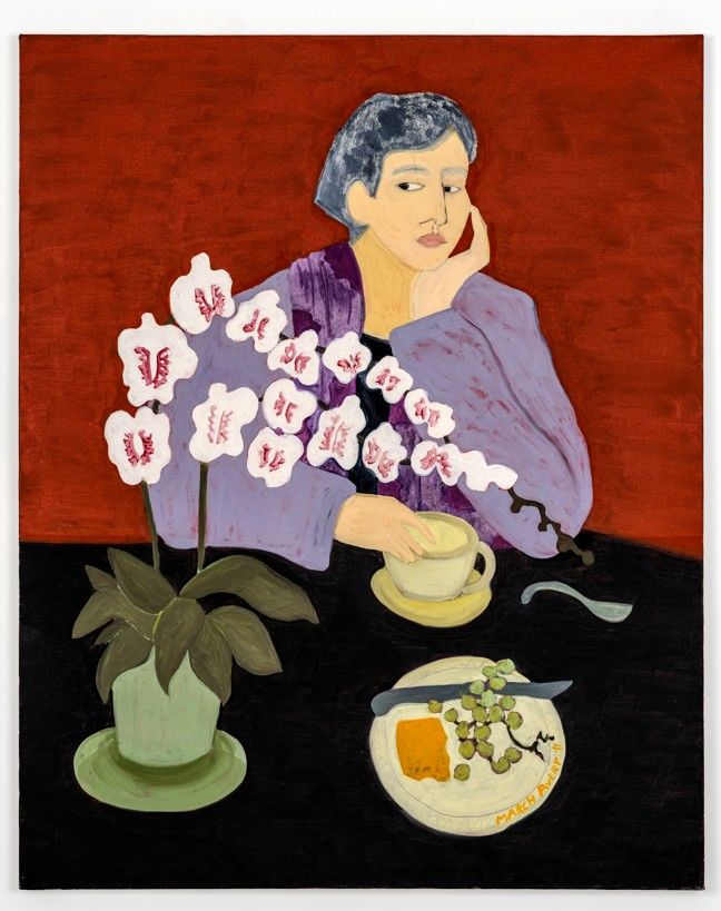 Karla and Ann's Orchid, 2005 Oil on canvas 127 x 101.6 cm (50 x 40 in) Courtesy the artist and Esther Schipper, Berlin/Paris/Seoul Photo © Hyun Jun Lee © 2026 March Avery VG BildKunst *재판매 및 DB 금지