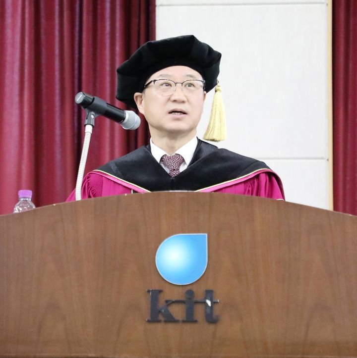 [구미=뉴시스] 김상호 총장 환영사. (사진=금오공대 제공) 2026.02.8 photo@newsis.com *재판매 및 DB 금지
