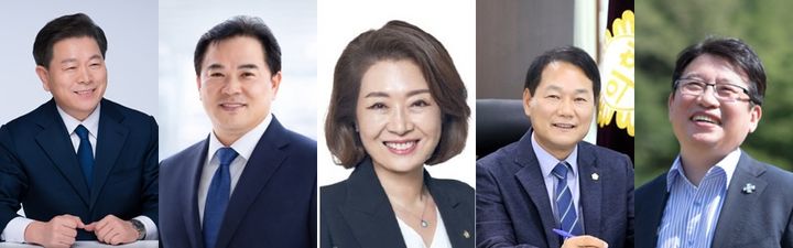 [광명=뉴시스]6.3 지방선거 광명시더불어민주당 후보군.왼쪽부터 박승원, 김영준, 양이원영, 안성환, 김경표.(사진=뉴시스 DB)photo@newsis.com *재판매 및 DB 금지