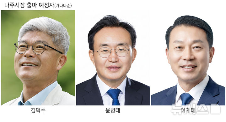 [담양=뉴시스] 제9회 전국동시지방선거 나주시장 출마 예정자들. 가나다순. (그래픽=최희영) photo@newsis.com