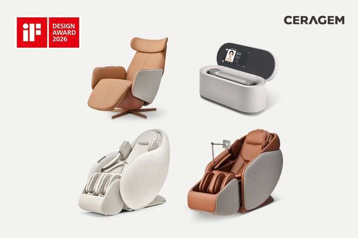 [서울=뉴시스] 세라젬은 의료기기·안마의자·뷰티기기를 아우르는 4종의 제품으로 독일 ‘iF 디자인 어워드 2026’에서 본상을 수상했다고 3일 밝혔다. (사진=세라젬 제공) 2026.03.03. photo@newsis.com *재판매 및 DB 금지